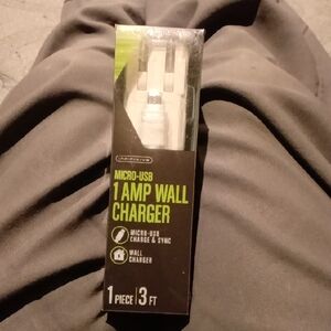 Black Micro-USB 1 Amp Wall Charger